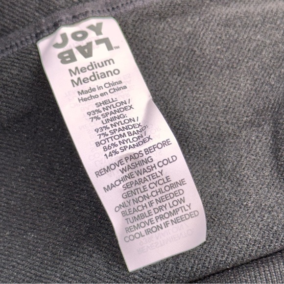 New JoyLab Women’s Seamless Bra Medium Black Onyx - Picture 12 of 13